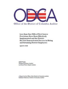 Less Than One-Fifth of First Source Provisions Have Been Effectively Implemented and the District Has Not Demonstrated Success in Hiring and Retaining District Employees