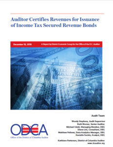 Auditor Certifies Revenues for Issuance of Income Tax Secured Revenue Bonds