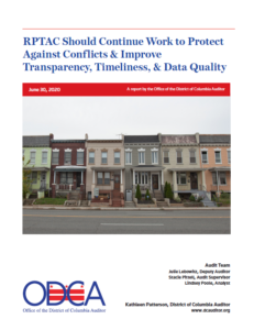 RPTAC Should Continue Work to Protect Against Conflicts & Improve Transparency, Timeliness, & Data Quality