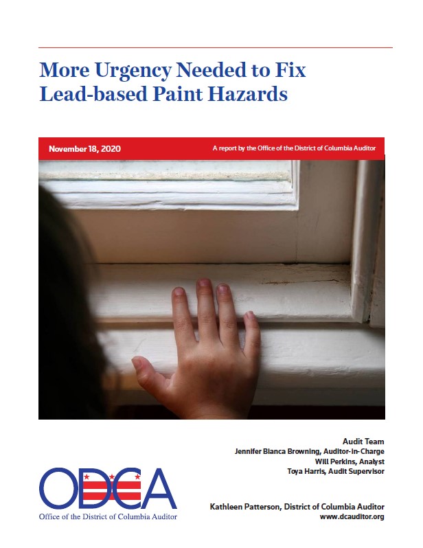 More Urgency Needed to Fix LeadBased Paint Hazards Office of the DC