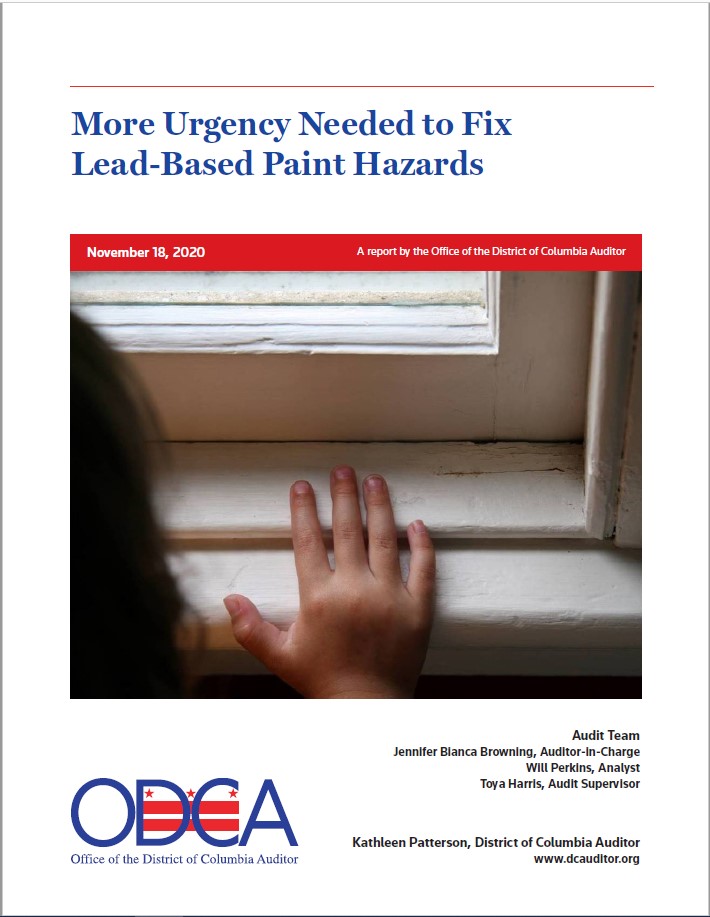 More Urgency Needed To Fix Lead Based Paint Hazards Office Of The DC   Lead Based Paint Report Image Of Cover 