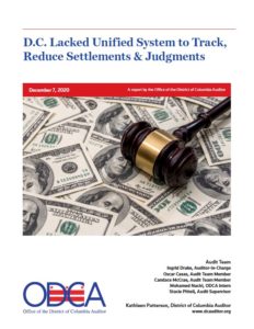 D.C. Lacked Unified System to Track, Reduce Settlements & Judgments