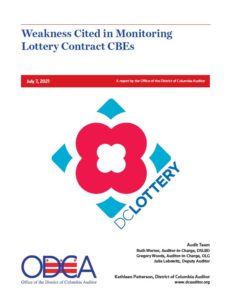Weakness Cited in Monitoring Lottery Contract CBEs