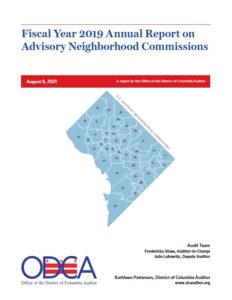 Fiscal Year 2019 Annual Report on Advisory Neighborhood Commissions