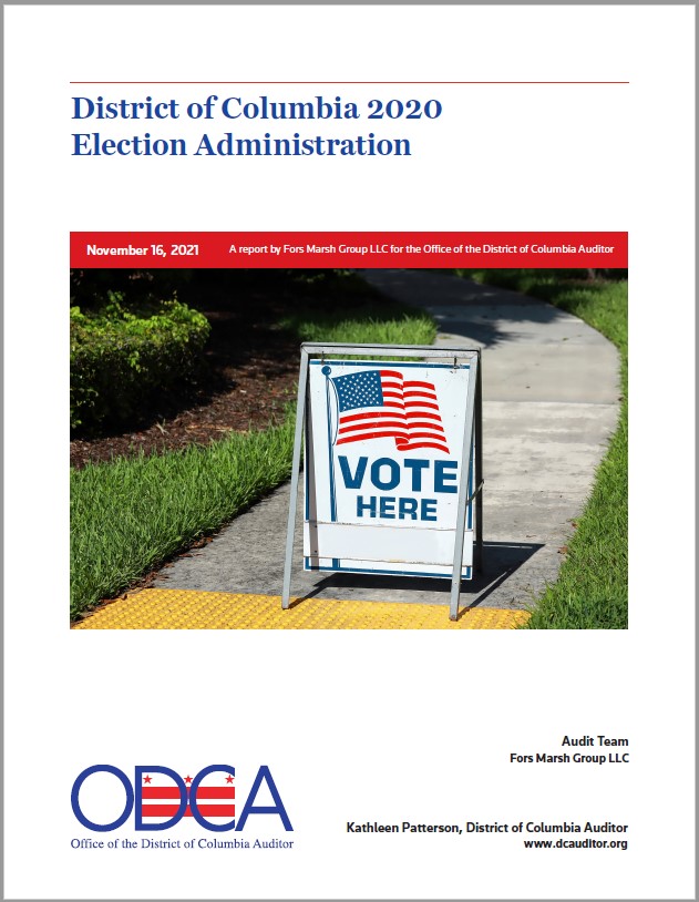 District of Columbia 2020 Election Administration Office of the DC