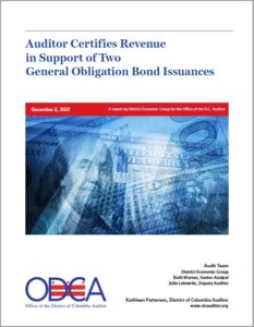 Auditor Certifies Revenue in Support of Two General Obligation Bond Issuances