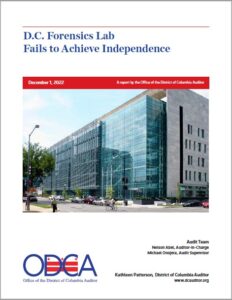 D.C. Forensics Lab Fails to Achieve Independence