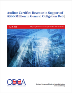 Auditor Certifies Revenue in Support of $300 Million in General Obligation Debt