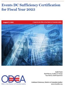 Events DC Sufficiency Certification for Fiscal Year 2023