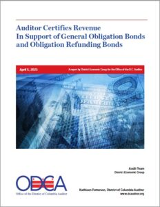 Auditor Certifies Revenue In Support of General Obligation Bonds and Obligation Refunding Bonds