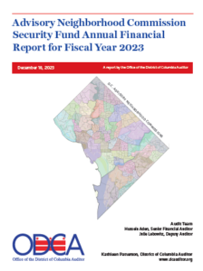 Advisory Neighborhood Commission Security Fund Annual Financial Report for Fiscal Year 2023
