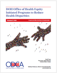 DOH Office of Health Equity Initiated Programs to Reduce Health Disparities