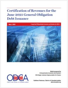 Certification of Revenues for the June 2025 General Obligation Debt Issuance